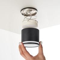 Светильник для натяжных потолков FERON HL362 12W, 230V, GX53, черный, 41997