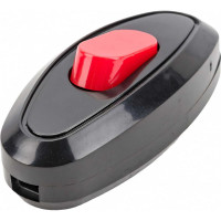 Выключатель на шнур TDM ELECTRIC 6А, 250В, черный с красной кнопкой SQ1806-0222