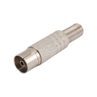 Гнездо TV TDM ELECTRIC антенное, металл, с пружиной, индивидуальная упаковка SQ1809-0029