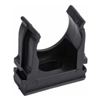 Крепеж-клипса для труб Строитель черная, д20, 100 шт. PR13.0395