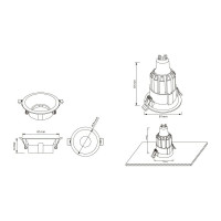 Встраиваемый светильник Crystal lux CLT 006C1 WH