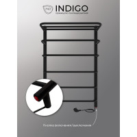 Полотенцесушитель INDIGO Hit (electro) 80/50 (скрытый монтаж, универсальное подключение R/L, черный муар) LHE80-50BRR