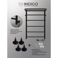 Полотенцесушитель INDIGO Hit (electro) 80/50 (скрытый монтаж, универсальное подключение R/L, черный муар) LHE80-50BRR
