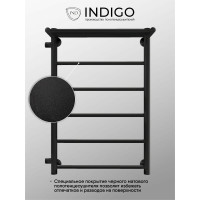 Полотенцесушитель INDIGO Line с полкой (н.р.1") 70/40 м/о 60 боковое подключение слева LLSHSW70-40BRL-б/п-60