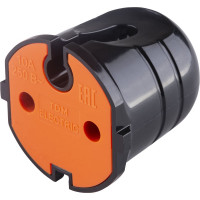 Розетка штепсельная без заземления, черная с красной вставкой 10А 250B TDM ELECTRIC SQ1806-0214