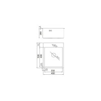 Комплект кухонная мойка из нержавеющей стали WISENT 4050 40x50см с раздвижным коландером WS34050/WGER013/W302644