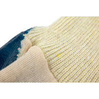 Нитриловые перчатки Armprotect облегченные, частичный облив, манжета, синие, р9 NIT006