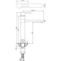Смеситель OLIVE'S для раковины-чаши и кухни, высокий Torres 17433TR
