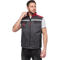 Утеплённый жилет с СОП Спрут ФОРМУЛА темно-серый с красной и черной отделкой, р. (56-58) 112-116 129402