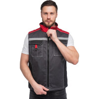 Утеплённый жилет с СОП Спрут ФОРМУЛА темно-серый с красной и черной отделкой, р. (56-58) 112-116 129402