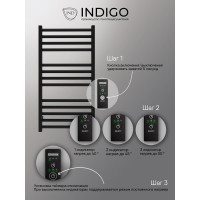 Полотенцесушитель INDIGO Attic Romb electro 100/50 таймер, скрытый монтаж, универсальное подключение R/L LСLATCRE100-50BRRt