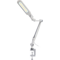 Настольный светодиодный светильник ЭРА NLED-496-12W-S на струбцине, серебро Б0052768