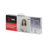 Настольный светодиодный светильник ЭРА NLED-496-12W-S на струбцине, серебро Б0052768