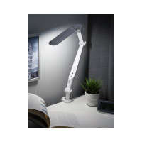 Настольный светодиодный светильник ЭРА NLED-496-12W-W на струбцине, белый Б0052766