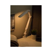 Настольный светодиодный светильник ЭРА NLED-496-12W-W на струбцине, белый Б0052766