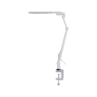 Настольный светодиодный светильник ЭРА NLED-496-12W-W на струбцине, белый Б0052766