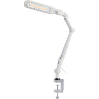 Настольный светодиодный светильник ЭРА NLED-496-12W-W на струбцине, белый Б0052766