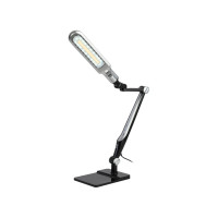 Настольный светодиодный светильник ЭРА NLED-497-12W-BK на струбцине и с основанием, черный Б0052771