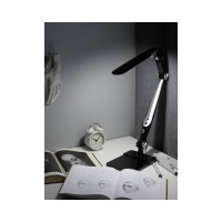 Настольный светодиодный светильник ЭРА NLED-497-12W-BK на струбцине и с основанием, черный Б0052771