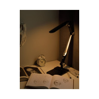 Настольный светодиодный светильник ЭРА NLED-497-12W-BK на струбцине и с основанием, черный Б0052771