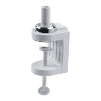 Настольный светодиодный светильник ЭРА NLED-497-12W-W на струбцине и с основанием, белый Б0052770