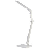 Настольный светодиодный светильник ЭРА NLED-497-12W-W на струбцине и с основанием, белый Б0052770