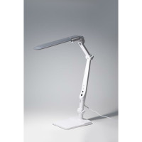 Настольный светодиодный светильник ЭРА NLED-497-12W-W на струбцине и с основанием, белый Б0052770