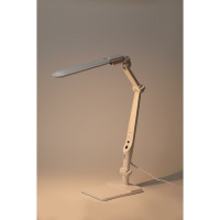 Настольный светодиодный светильник ЭРА NLED-497-12W-W на струбцине и с основанием, белый Б0052770