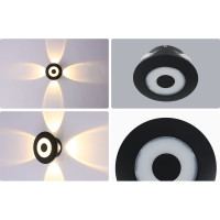 Садово-парковый светильник Apeyron светодиод, декоративный, настенный, 5Вт, 380Лм, 3000К, IP54, черный 31-07