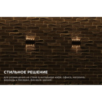 Садово-парковый светильник Apeyron светодиод, декоративный, настенный, 8Вт, 660Лм, 3000К, IP54, черный 31-06