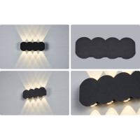 Садово-парковый светильник Apeyron светодиод, декоративный, настенный, 8Вт, 660Лм, 3000К, IP54, черный 31-06