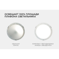 Комплект светодиодных линеек Apeyron Звездочка 220В, 8Вт, smd5730, 600Лм, 4000К, IP30 02-42