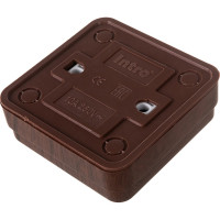 Одноклавишный выключатель Intro Quadro 2-102-10 с подсветкой, 10А-250В, IP20, открытая установка, венге, Б0053745