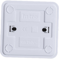 Одноклавишный выключатель Intro Quadro 2-101-01 10А-250В, IP20, открытая установка, белый, Б0053733