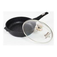 Сковорода Мечта АП Гранит star 30 см, со съемной ручкой и стеклянной крышкой с030803