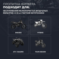 Очиститель воздушных фильтров LAVR MOTO 1000 мл Ln7706
