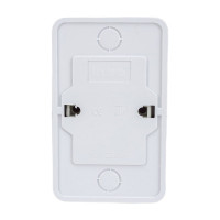 Розетка Intro Quadro двойная без заземления 2x2P, 16А-250В, IP20, открытая установка, Quadro, белый, Б0053792