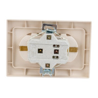 Двойная розетка Intro Plano с заземлением 2x2P+E Schuko, 16А-250В, IP20, СУ, слоновая кость, Б0053916