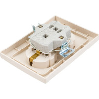 Двойная розетка Intro Plano с заземлением 2x2P+E Schuko, 16А-250В, IP20, СУ, слоновая кость, Б0053916