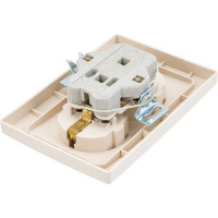 Двойная розетка Intro Plano с заземлением 2x2P+E Schuko, 16А-250В, IP20, СУ, слоновая кость, Б0053916