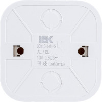 Проходной выключатель IEK ВСп10-1-0-ХБ 1-кл. о/у 10А GLORY белый EVH12-K01-10