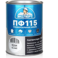 Эмаль Эксперт ПФ-115, глянцевая, белая, RAL 9003 0.8 кг 34048