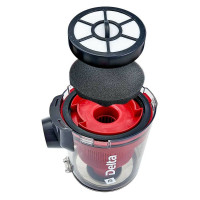 Пылесос Delta DL-0851 мультициклон, красный, 1800 Вт, НЕРА-фильтр, мощность всасывания 300 Вт Р1-00007232