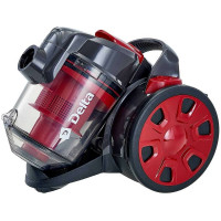 Пылесос Delta DL-0851 мультициклон, красный, 1800 Вт, НЕРА-фильтр, мощность всасывания 300 Вт Р1-00007232