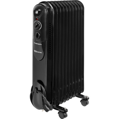 Масляный обогреватель TDM ELECTRIC МО-11К, чёрный, 2500 Вт, 11 секций, регулятор мощности 1000/1500/2500 Вт, термостат, SQ2501-0906