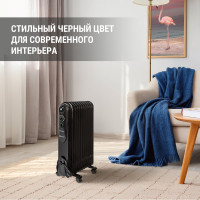 Масляный обогреватель TDM ELECTRIC МО-11К, чёрный, 2500 Вт, 11 секций, регулятор мощности 1000/1500/2500 Вт, термостат, SQ2501-0906