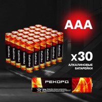 Батарейки РЕКОРД (1748) мизинчиковые ААА LR03 BP30 (упаковка 30 шт.) 24486