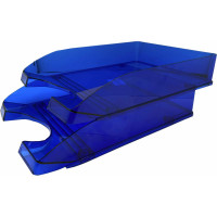 Горизонтальный лоток Осколпласт КЛАССИКА синий прозрачный 204-06