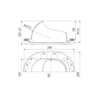 Проходной элемент Татполимер ТP-87/S (черный) 29306