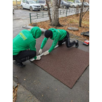 Покрытие из резиновой крошки АМОРТЕКС (1500x3000x10 мм; цвет коричневый) 0023